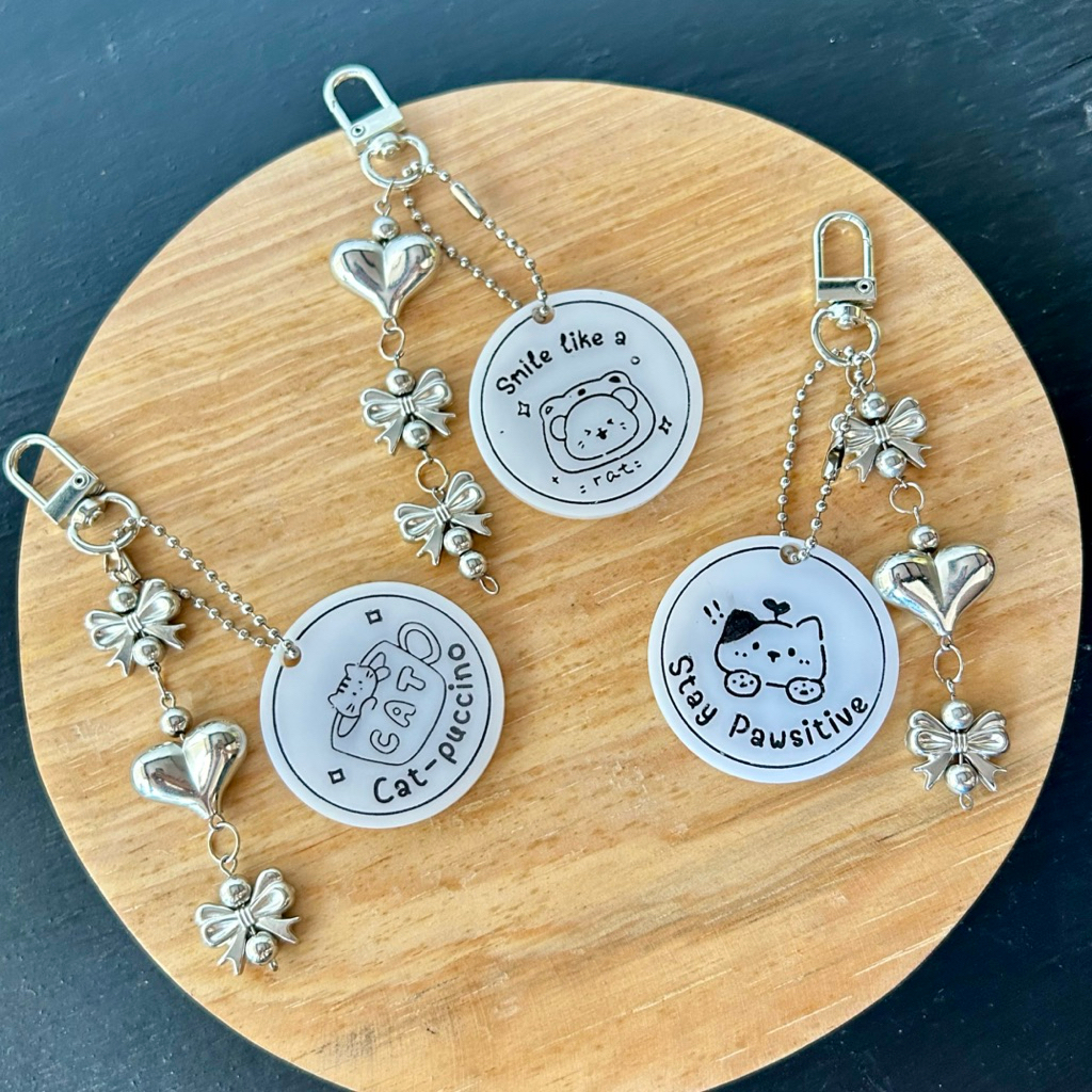 Bag Charm Acrylic Handmade Aesthetic