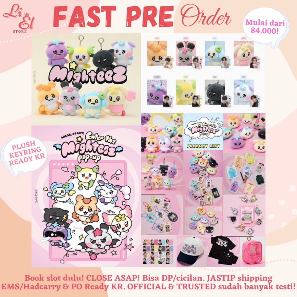 [Ready/Jastip Handcarry/EMS PO ONLINE/OFFLINE] Ateez - MIGHTEEZ POPUP MD & PLUSH KEYRING (ATEEZ WITH