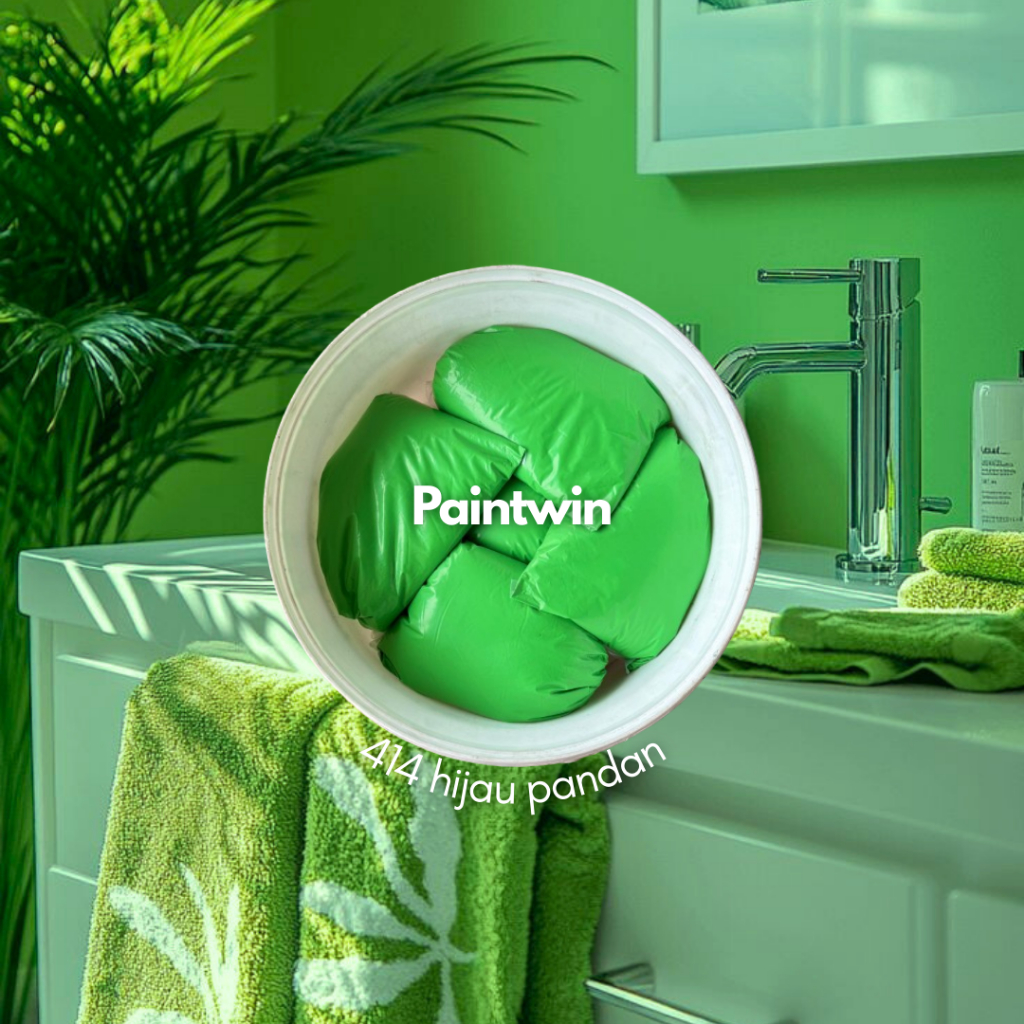 Cat Tembok Kiloan Warna Hijau Pandan 1KG Matte/Doff Premium Anti Luntur by Paintwin