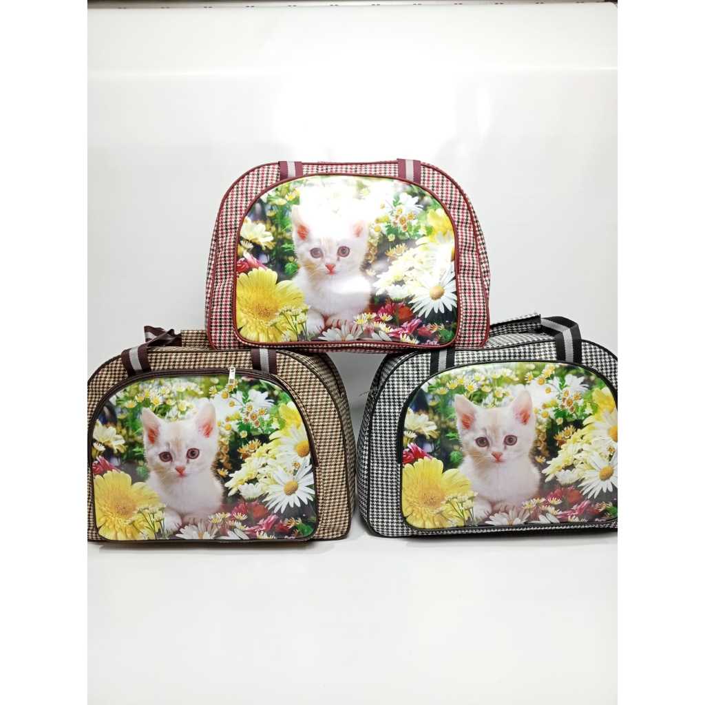 Tas Travel Motif Karakter Kucing Elle Bag/ TAS TRAVEL Pakaian Besar /TAS KOPER JINJING PAKAIAN ELLE 