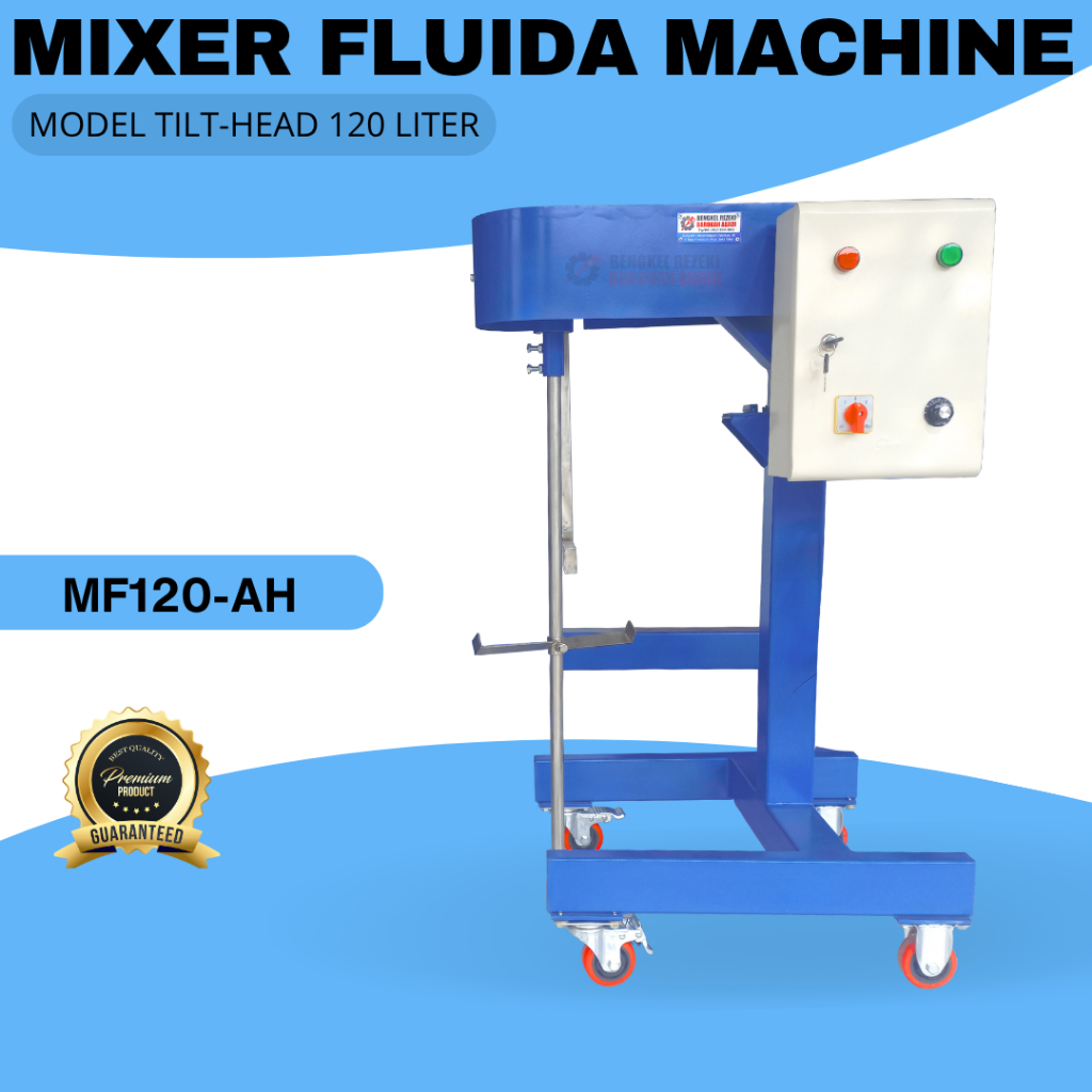 Mesin Mixer Pengaduk Cairan Liquid Vapor Dilengkapi Control Panel Kapasitas 120 Liter