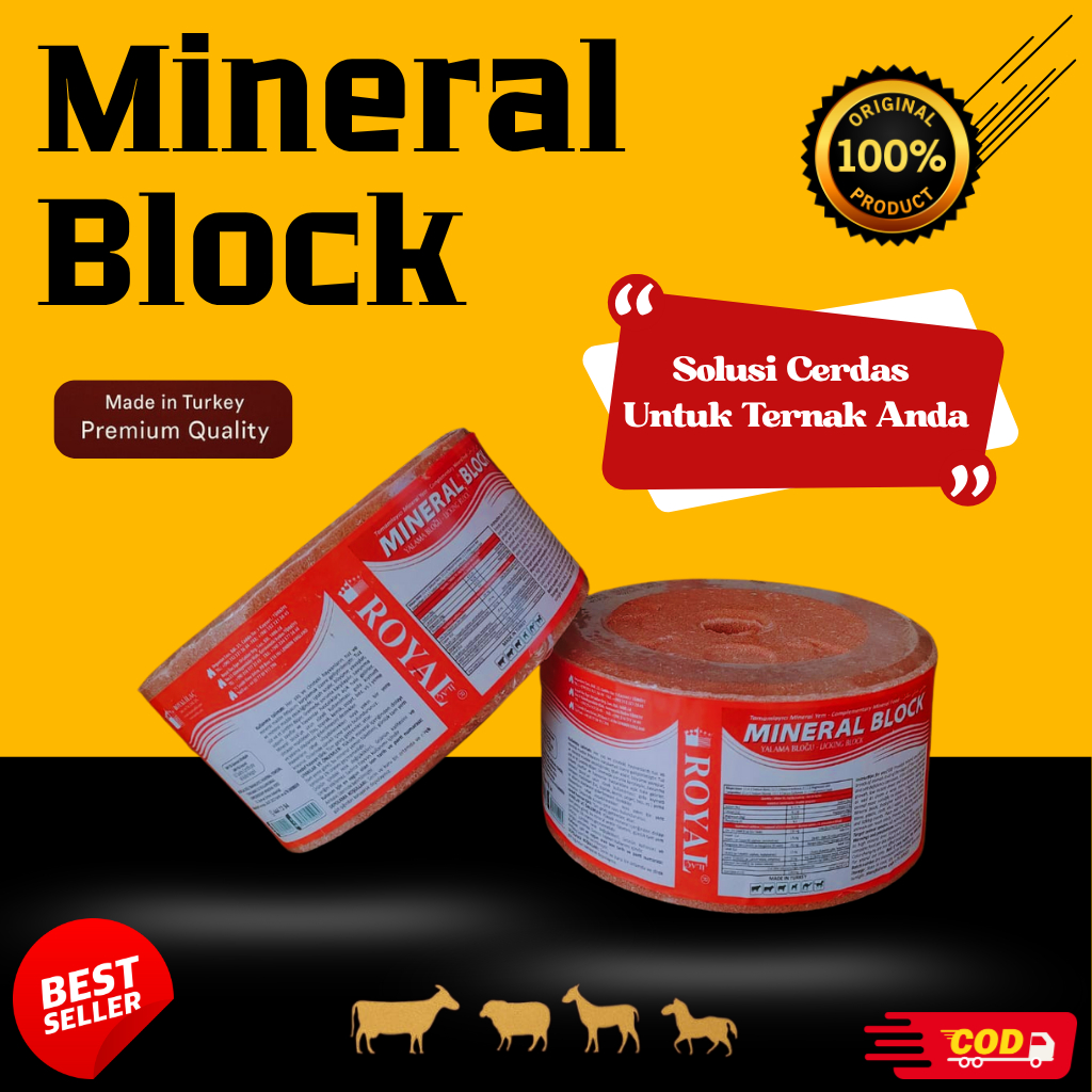 PROMO Mineral Block Royal 3 kg - Mineral Block Kambing 3 Kg - Mineral Blok Kambing - Royal Mineral B