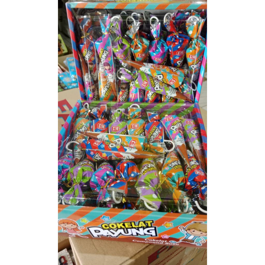 PERMEN COKLAT BENTUK PAYUNG ISI 30 PICS