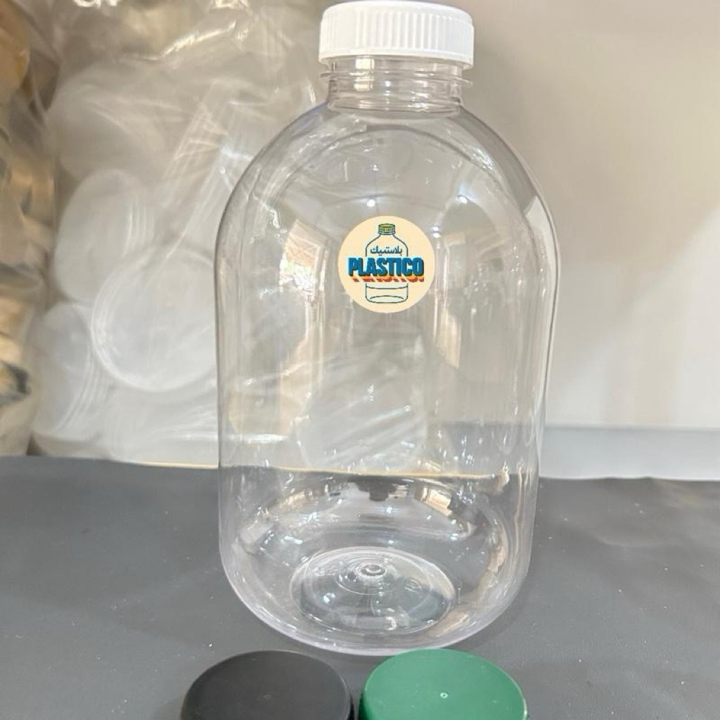 Botol gemoy 1Liter Tebal neck 38 SET TUTUP botol chuby cembung Gendut / Botol Plastik Harga Grosir m