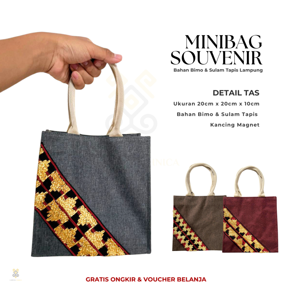 TAS TAPIS LAMPUNG / MINIBAG SOUVENIR - SOUVENIR TAS TAPIS LAMPUNG - LAMPUNG ETHNICA OFFICIAL
