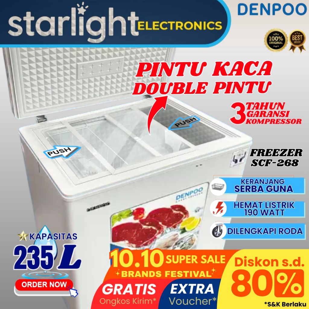 Denpoo Chest Freezer SCF 268 CG