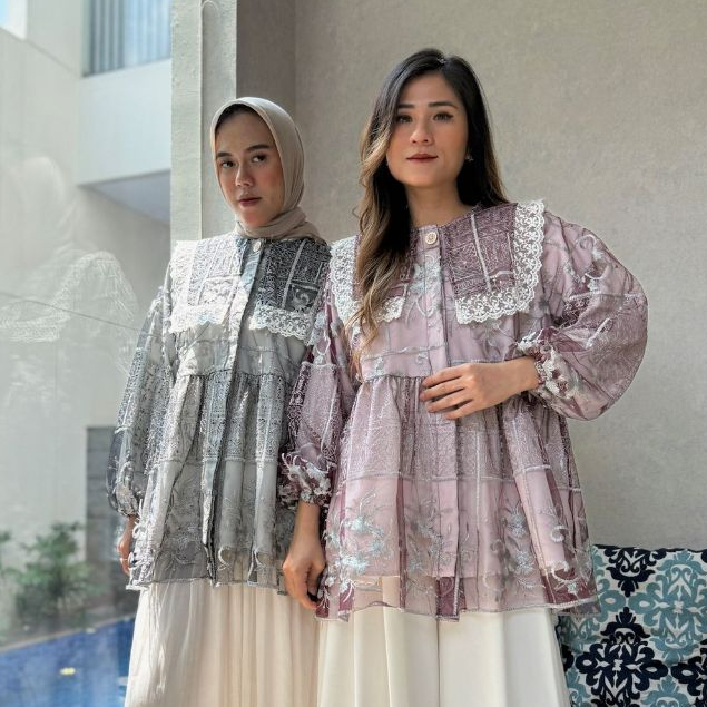 Misya Blouse -  Atasan Brukat Blouse - Blouse Kondangan Brukat