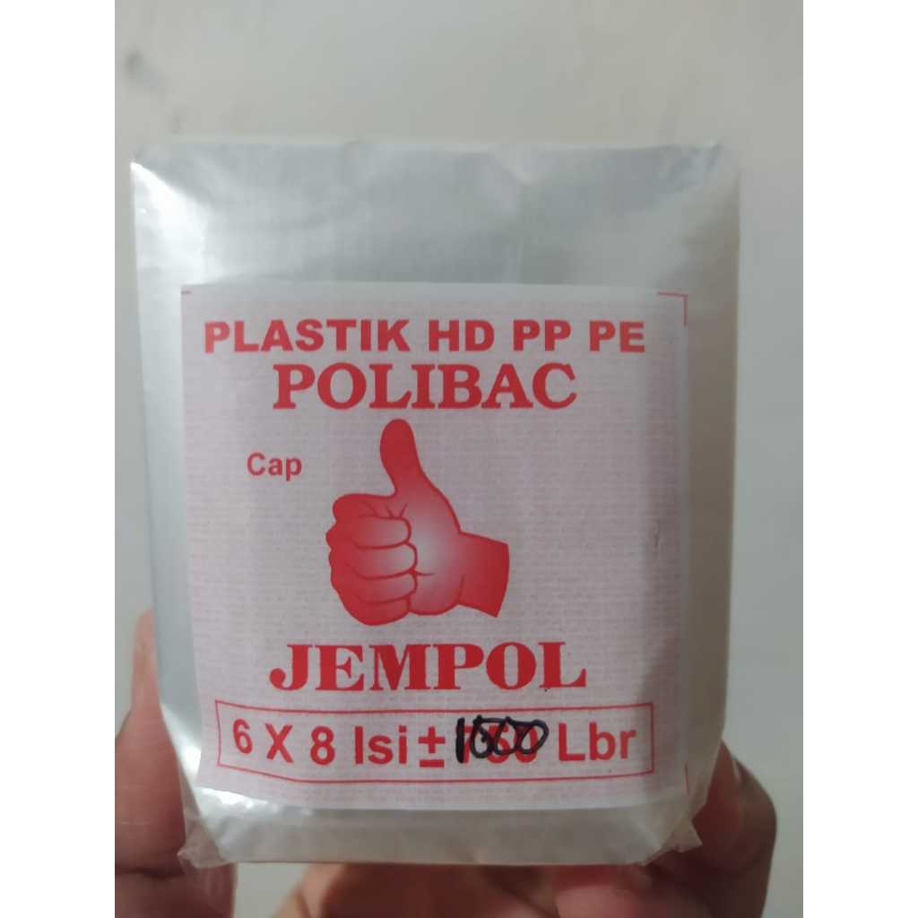 Plastik Polybag Semai Cap Jempol 6x8  isi 1000 Lembar Plastik Polibag semai Tanaman Cabe