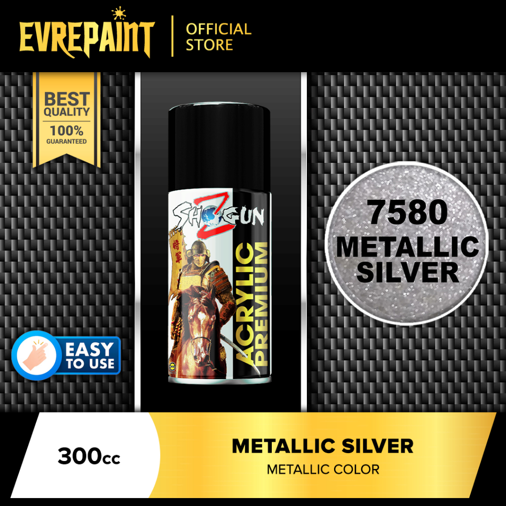 Pilok Pilok Shogun Z Cat Semprot Acrylic Premium 300 CC Metallic Silver 7580