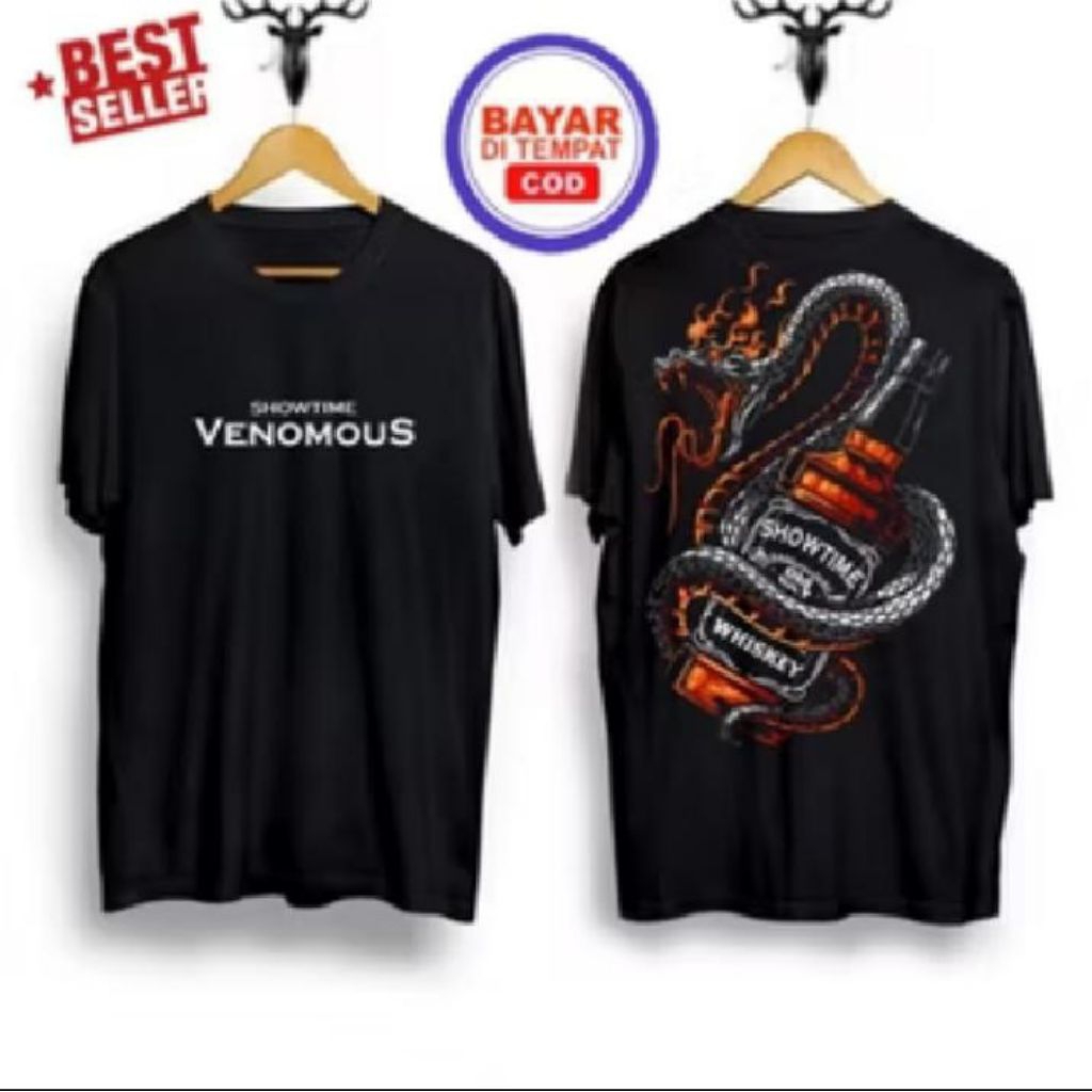 Baju Kaos Distro T-shirt Naga Api Putih/Baju Pria Terbaru KATUN