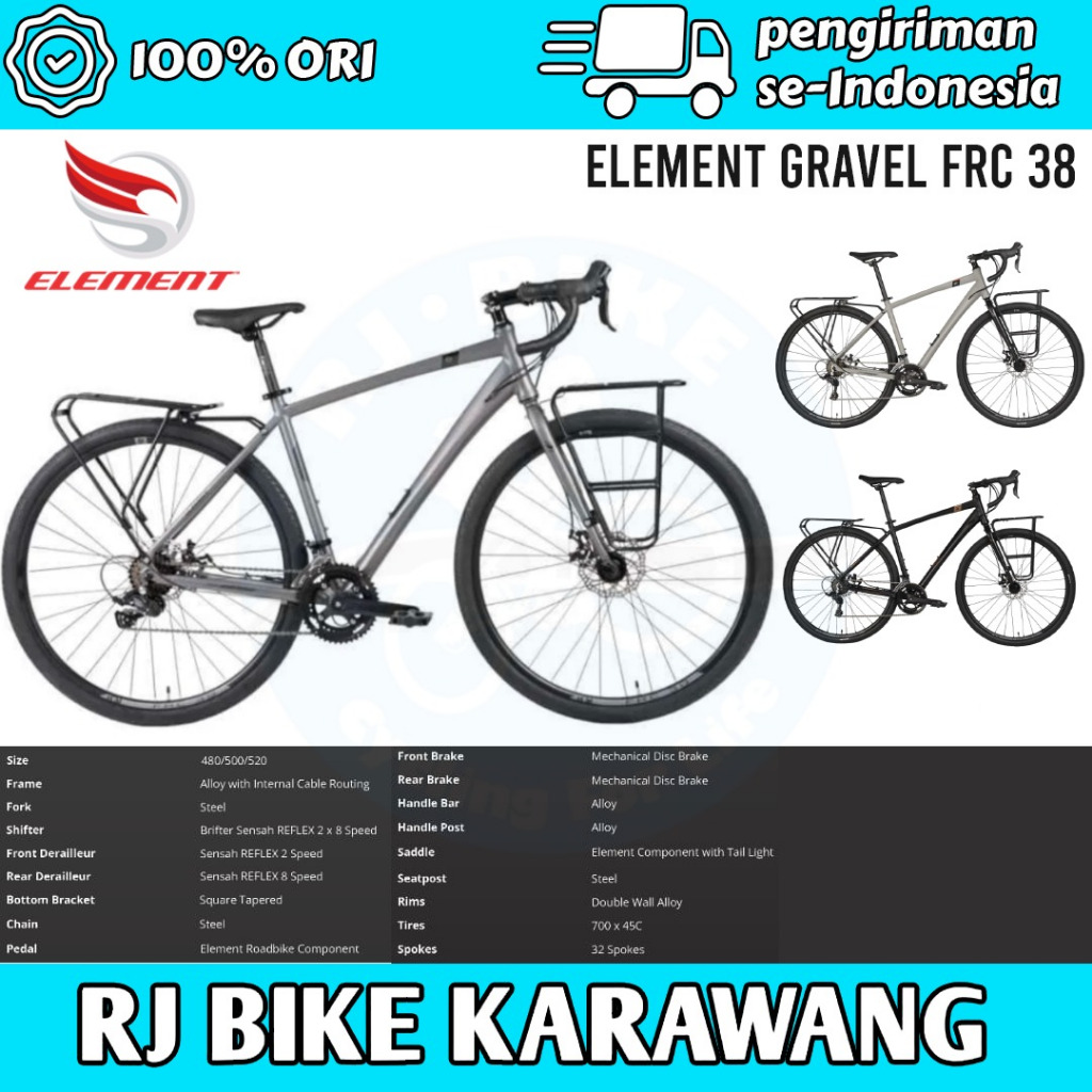 SEPEDA GRAVEL BALAP HYBRID ELEMENT FRC 38 700C TERMURAH
