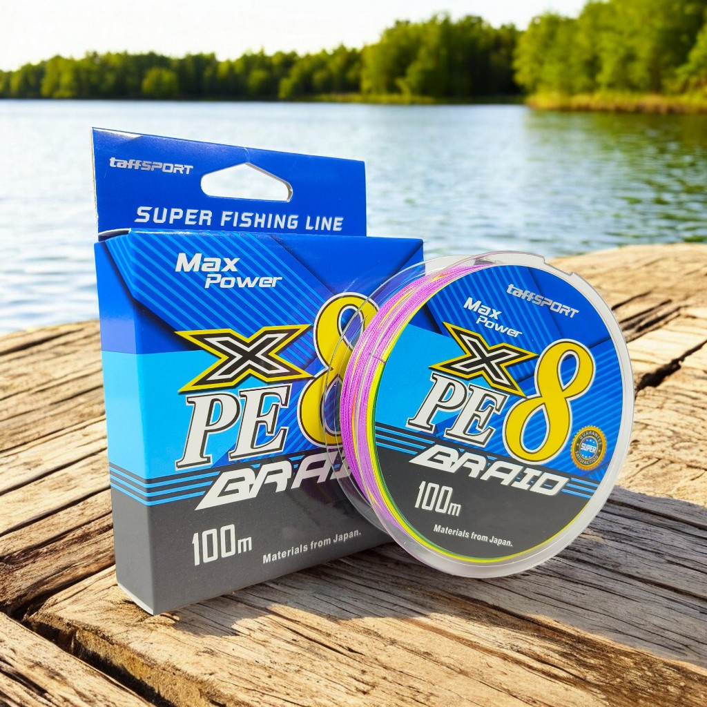 TaffSport X8 Senar Benang Tali Pancing Super PE Braided Fishing Line 100M