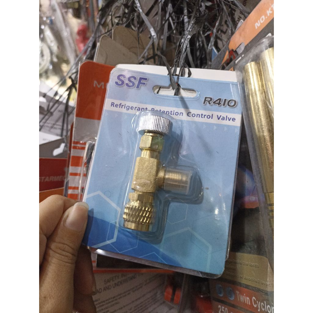 Kran Freon R32/R410 Compresor Valve (Non Box) lubang atas kecil bawah besar