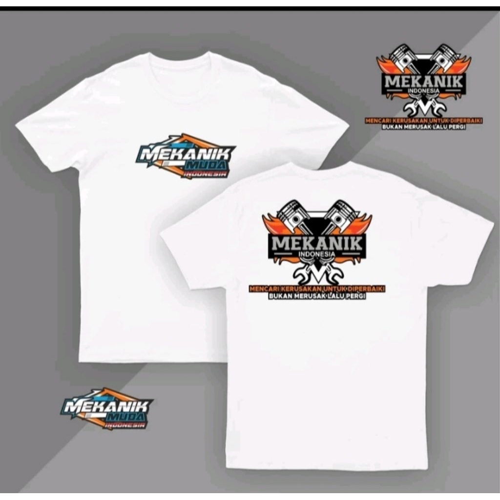 KAOS T SHIRT MEKANIK MUDA
