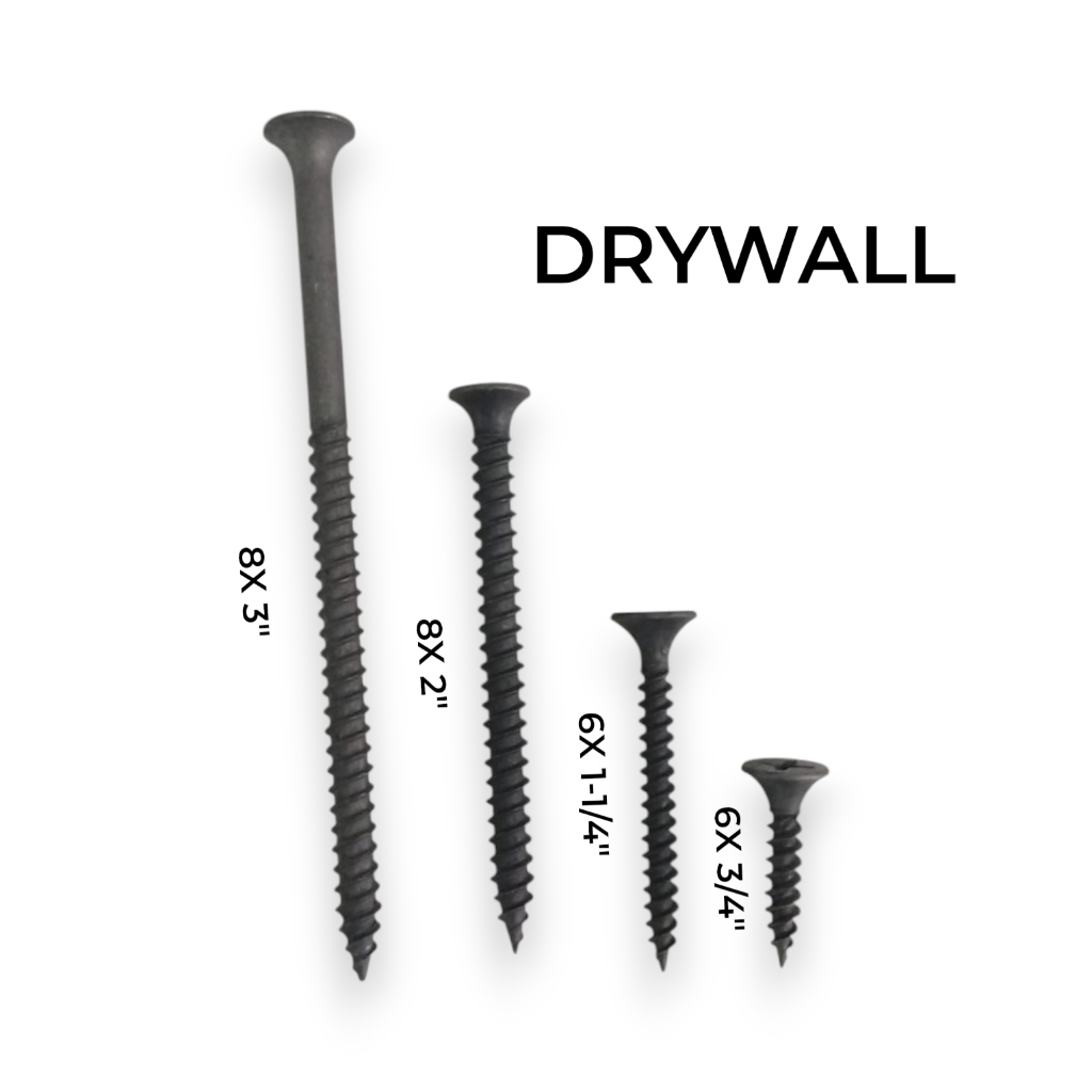 Sekrup Gypsum  7.6 cm, 5 cm,3.8 CM, 3.2 cm, 1.9 cm,  Sekrup Drywall Sekrup Gypsum hitam