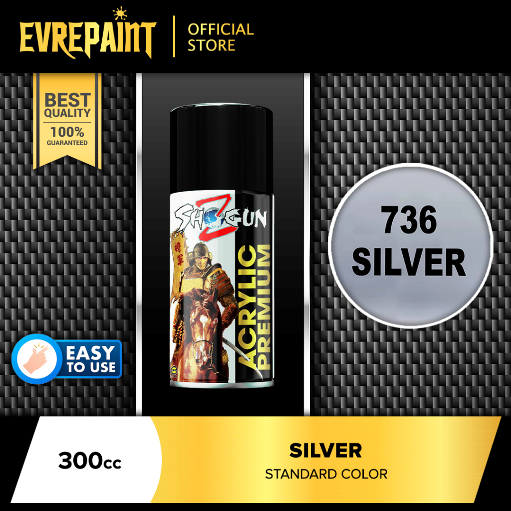 Pilok Pilok Shogun Z Cat Semprot Acrylic Premium 300 CC Silver 736