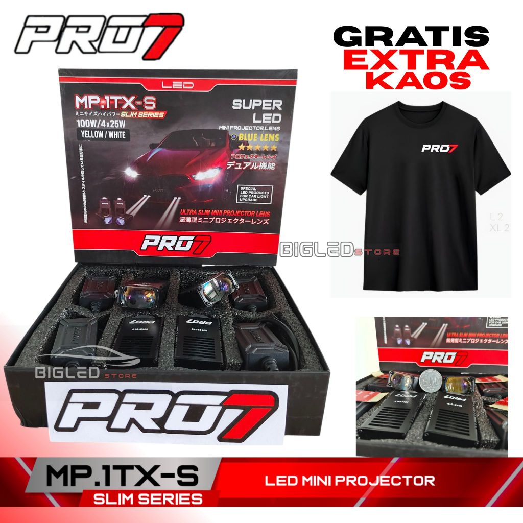 [GRATIS EXTRA KAOS] MINI PROJECTOR PRO7 MP 1TX SLIM  MP1TXS MP.1TX-S MP 1TX -S SLIM SERIES PRO7 PRO 