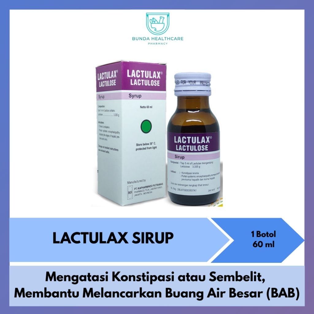 Lactulax Sirup | Membantu melancarkan BAB pada bayi, anak-anak dam oramg dewasa, Mengatasi konstipas