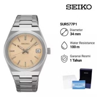 Seiko SUR577P1 Silver Jam Tangan Cewek Original