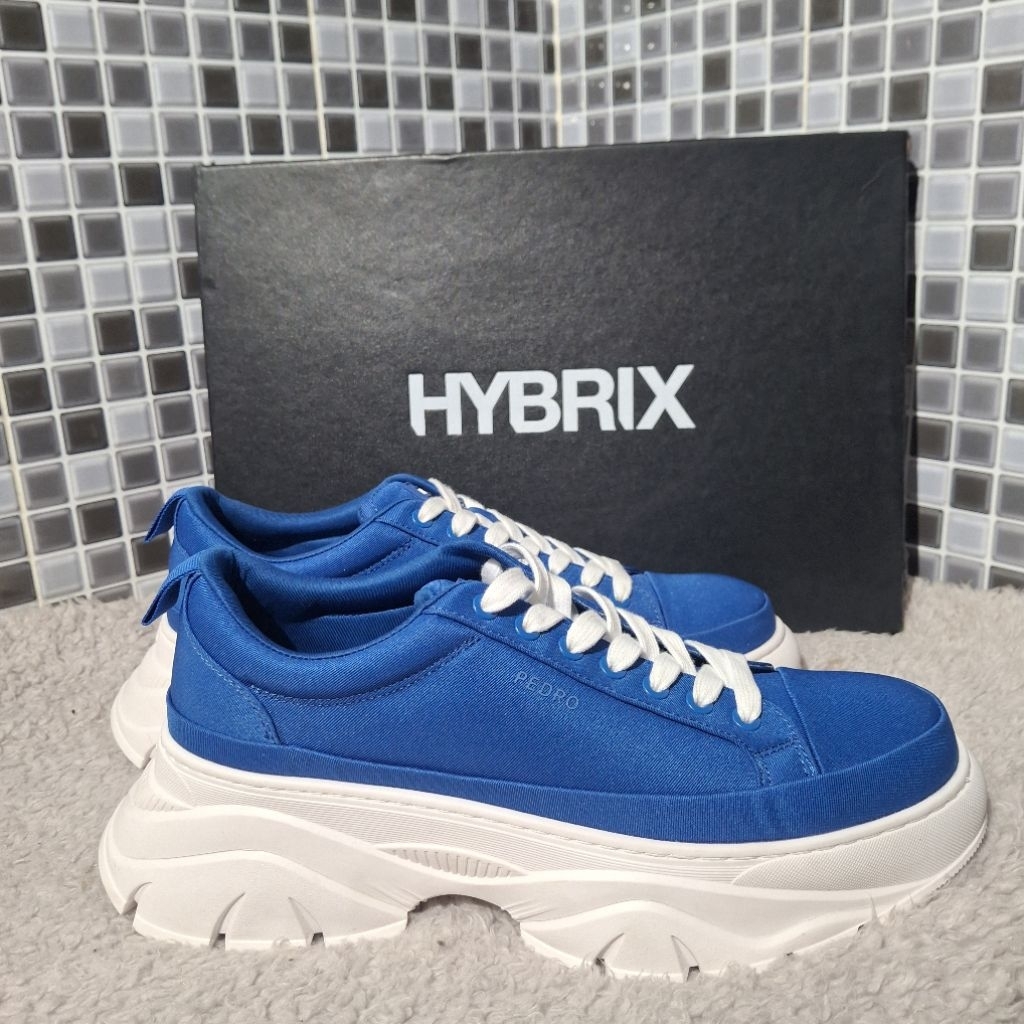 PEDRO HYBRIX SEPATU SNEAKERS BIRU BLUE  PRIA BARU ASLI ORIGINAL