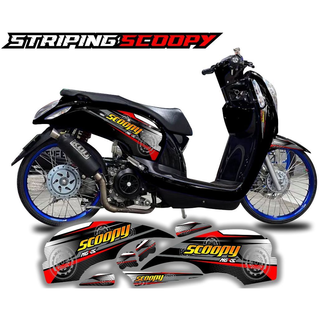 Stiker Striping Scoopy 2014-2016 Print Keren | Stiker Striping Scoopy 2013 2014 2015 2016 motif raci