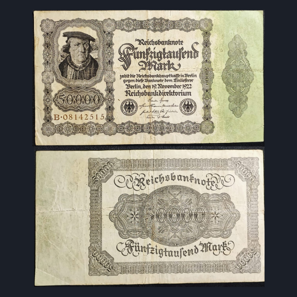 Uang Kuno Asing Jerman 50.000 Mark Tahun 1922 | VF