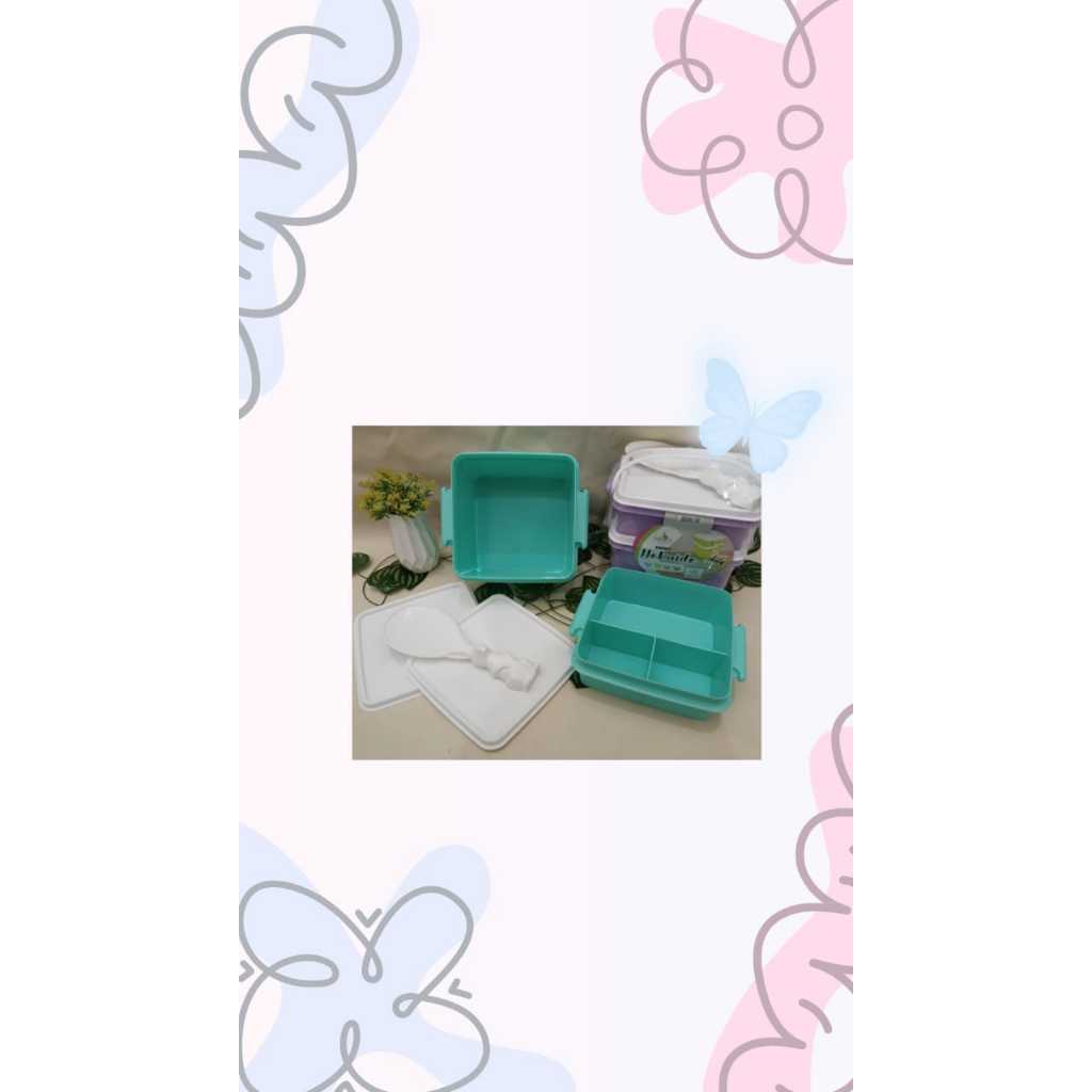 Rantang 2 Susun Hokaido/Rantang plastik 2 susun/Tempat makan