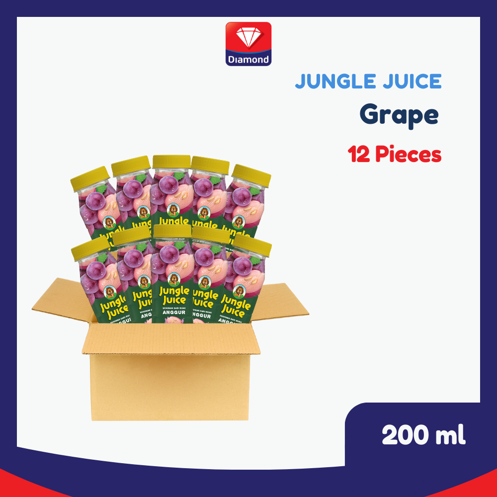 Jungle Juice Minuman Jus Buah Grape 200 Ml 1 Karton