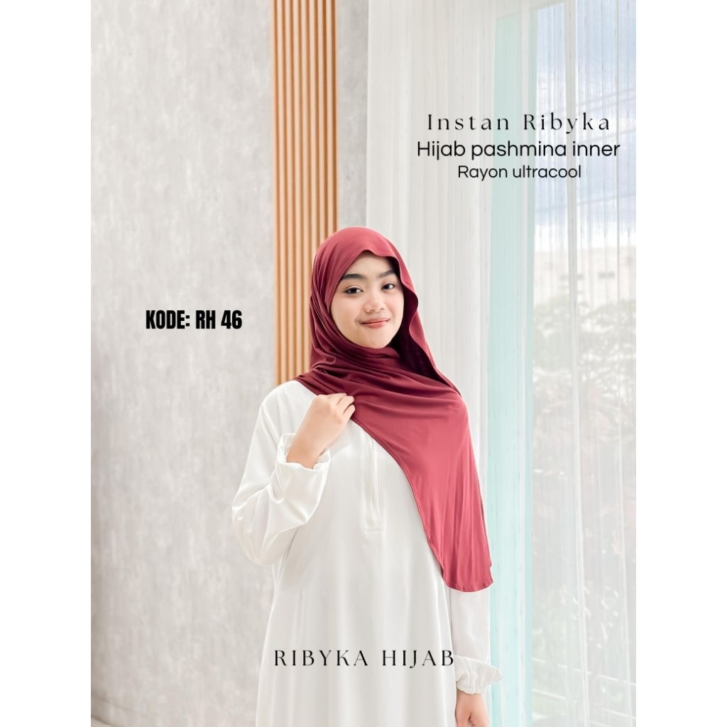 RH 46 Pashmina Kancing Ribyka Hijab