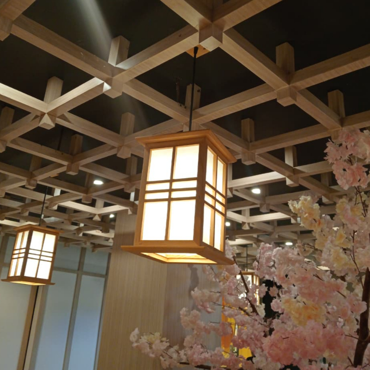 Lampu Gantung Kayu Jati Jepang Ruji Terbaru
