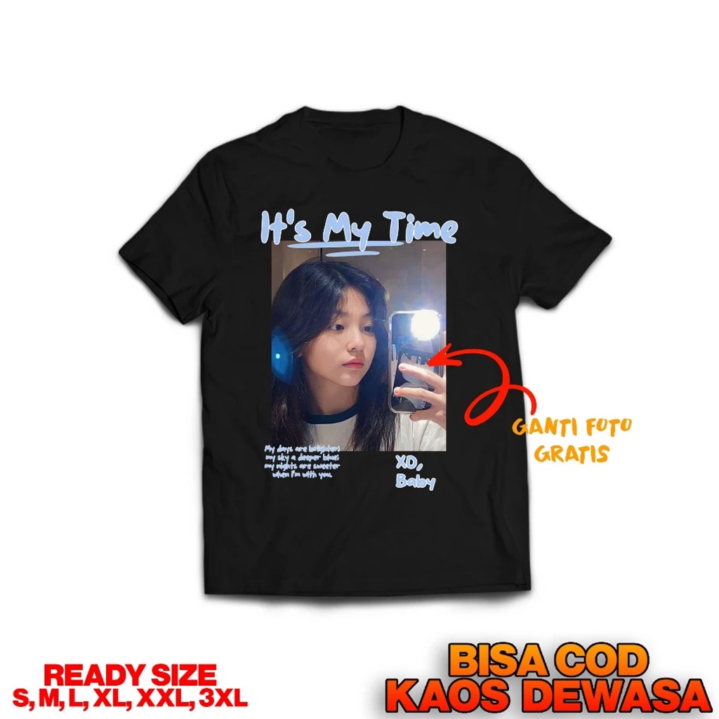 Kaos Custom Foto Bucin Streetwear Pria Wanita