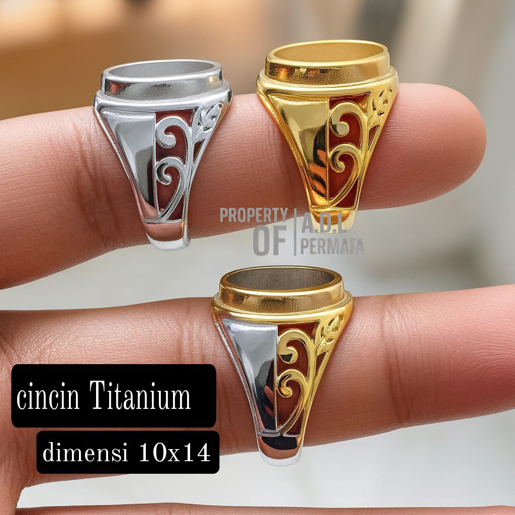 CINCIN RING EMBAN TITANIUM DIMENSI 10X14