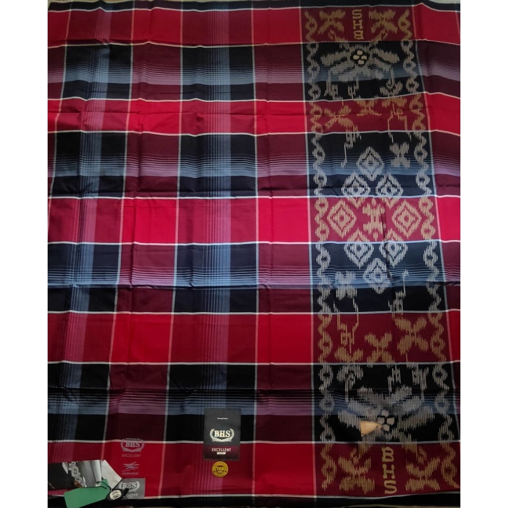 sarung bhs excellent silver lawasan tumpal kembang kombinasi serian tanda tangan