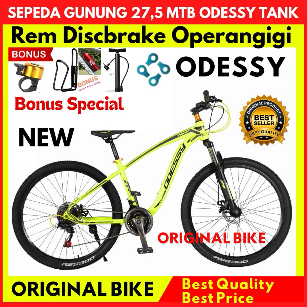 Sepeda Gunung 26 27,5 MTB ODESSY Tank REM CAKRAM NEW