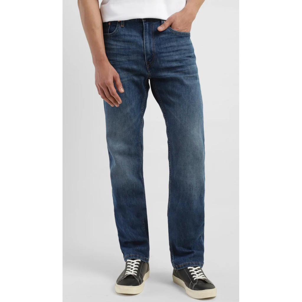 Levis Celana Jeans 513 Slim Straight Pria Panjang Blue Fade
