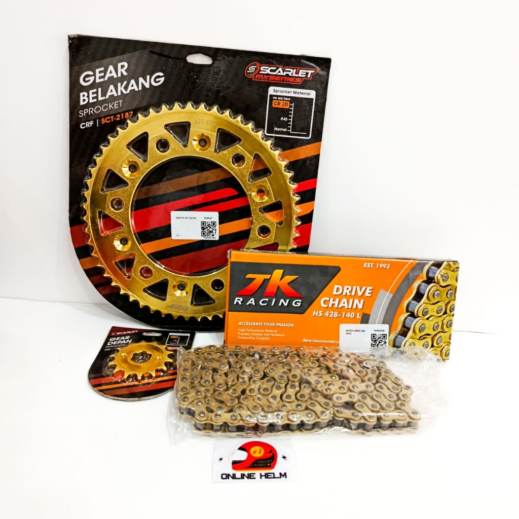 GEAR GIR SET CRF SCARLET RANTAI TK RACING
