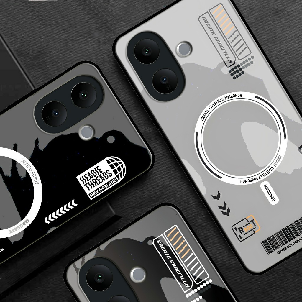 Softcase Kaca Glass Motif FIND CASE - VIVO V60 Lite 5G - Kesing [FC65] VIVO V60 Lite 5G Terbaru - Ke