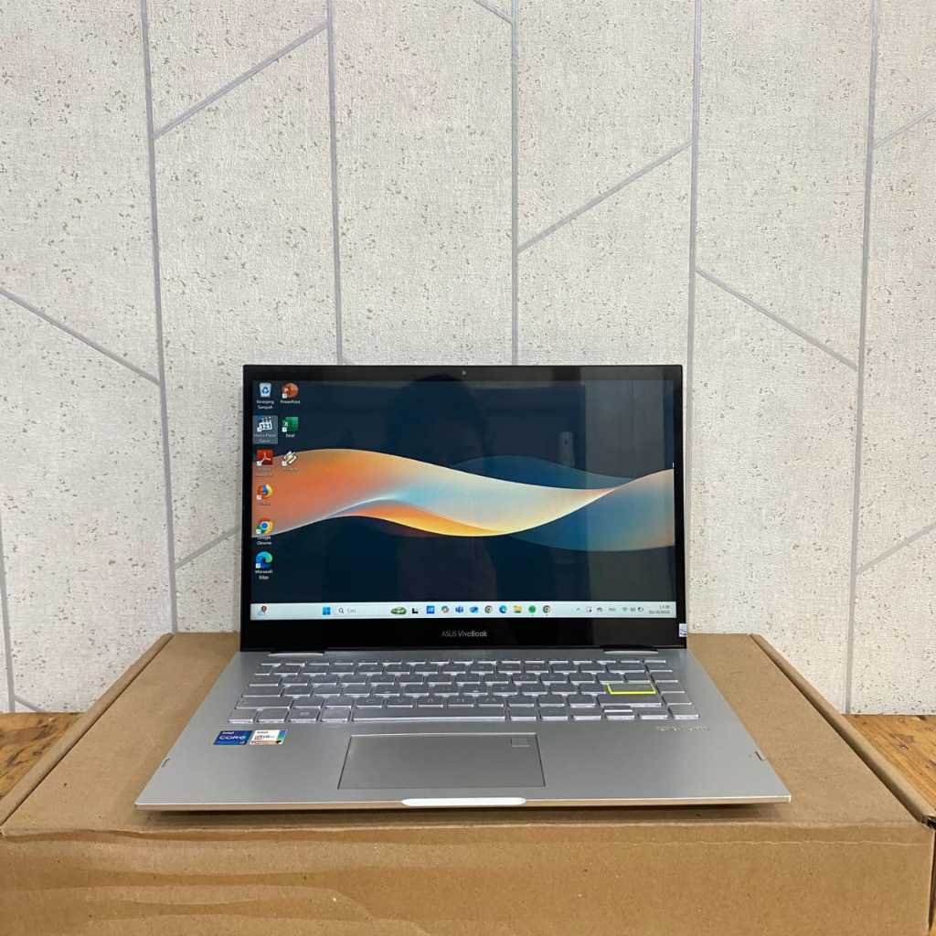 Asus Vivobook TP470E, Core i7-1165G7, Gen 11Th, Ram 16/512Gb, Silver, BERGARANSI