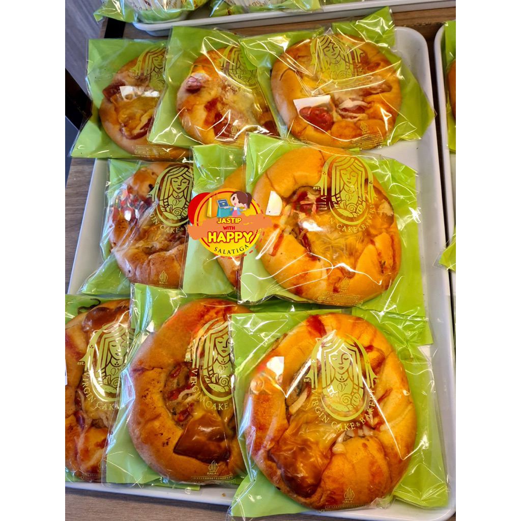 Roti Pizza Satuan Besar Virgin Bakery | Pizza Bread Virgin Bakery Semarang | Jastip With Happy Salat