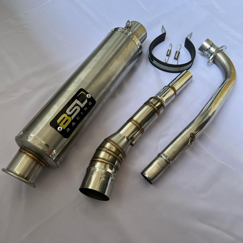 KNALPOT RACING ORIGINAL BSL RACING TYPE-SL 01 untuk MOTOR SUPRA FIT, SHOGUN, REVO, REVO FI, KHARISMA