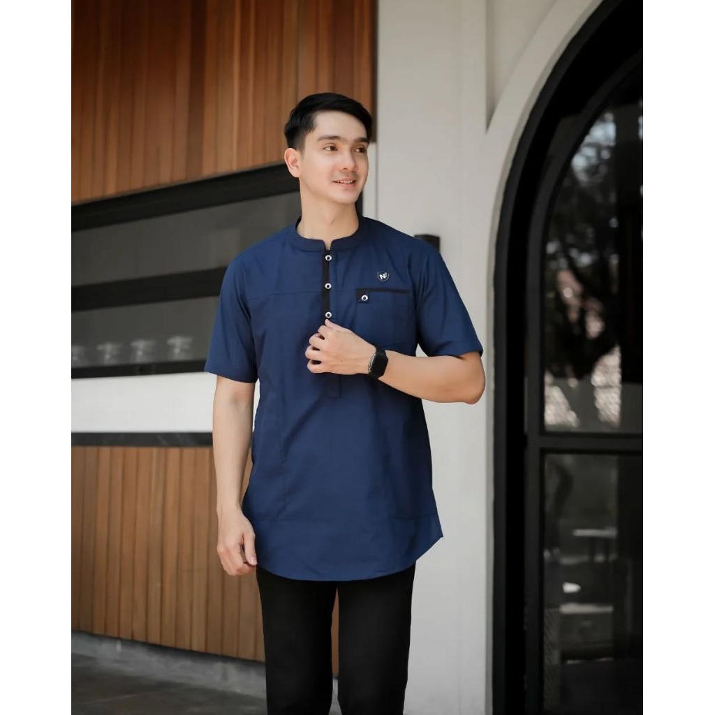 PROMO TERBARU BAJU KOKO KURTA LENGAN PENDEK PRIA DEWASA TREND TERBARU