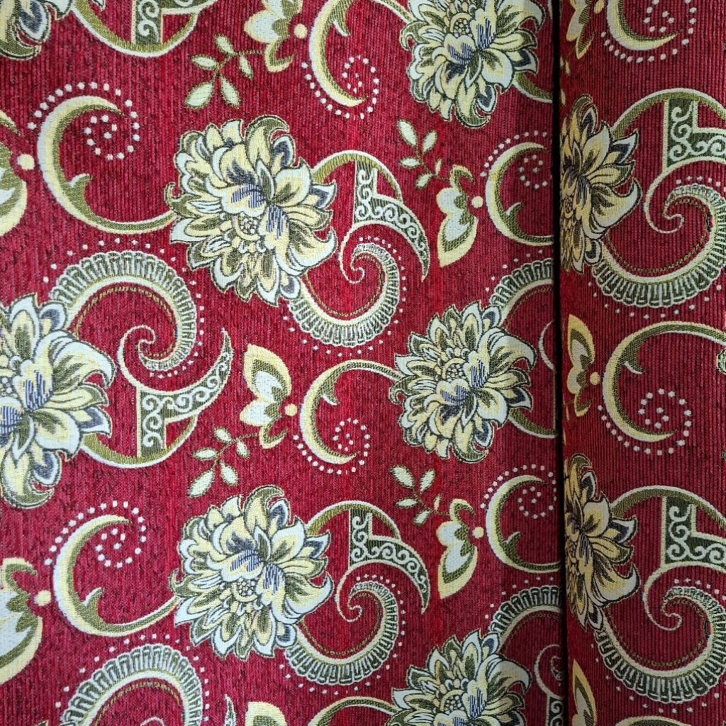 KAIN SARUNG SOFA MOTIF BULAT // KAIN CHENIL SOFA METERAN // KAIN SOFA MINIMALIS