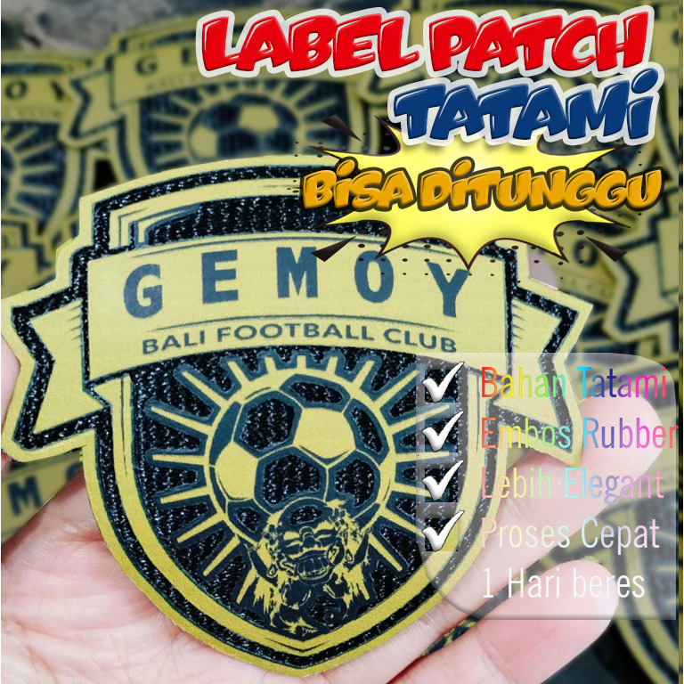 Pabril label patch bordir tatami plus rubber buat labelpatch custom desain 3D prosses cepat buat aks