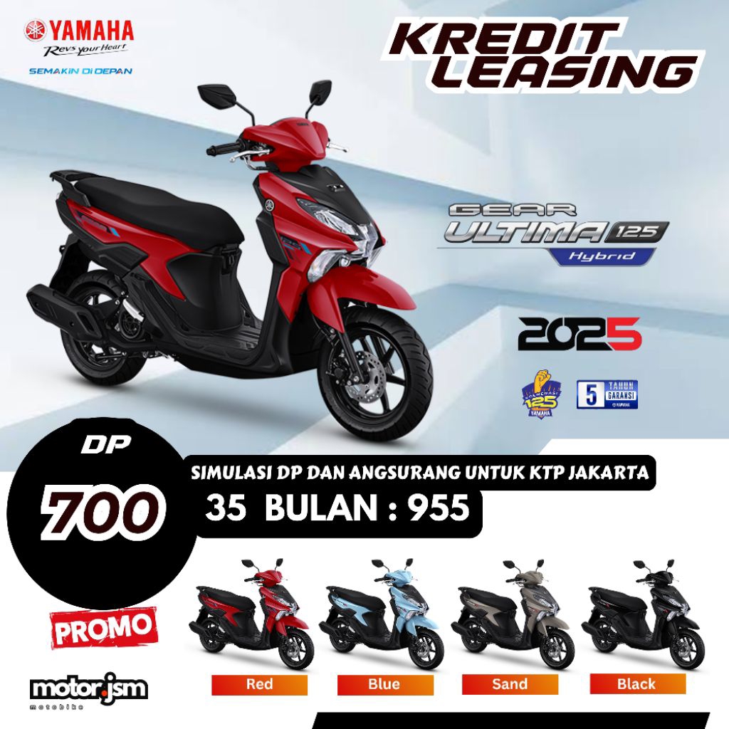 Dp Motor Yamaha Gear Ultima Hybrid Kredit Leasing Jakarta Depok Tangerang Bekasi Bogor