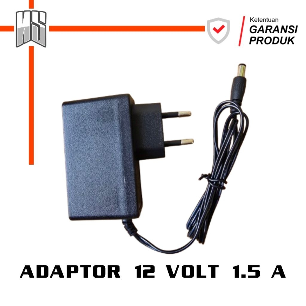 ADAPTOR 12 VOLT 1.5 AMPERE BARU
