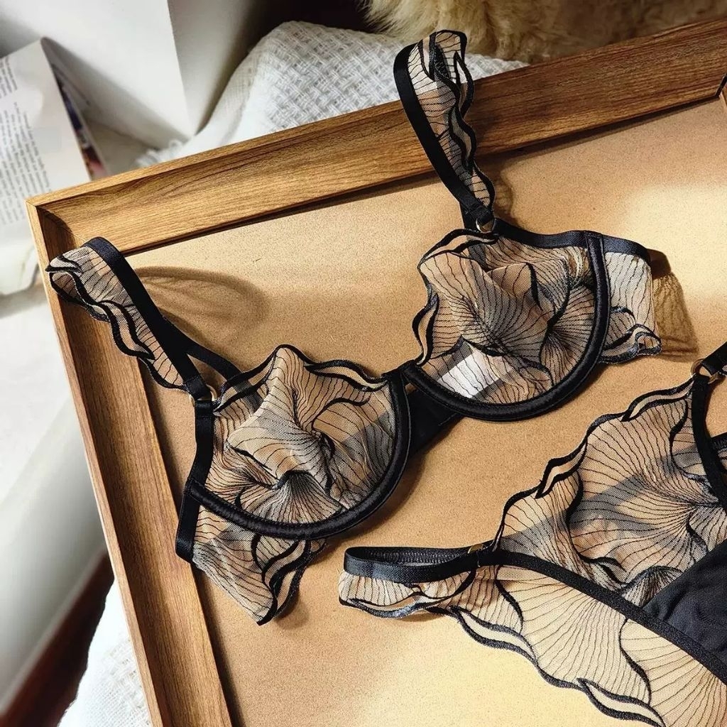 Phoenix Bra Set Setelan BH+CD Lace Hot Vintage Premium Diva Sexy Kawat Renda Bralette Lingerie Gstri