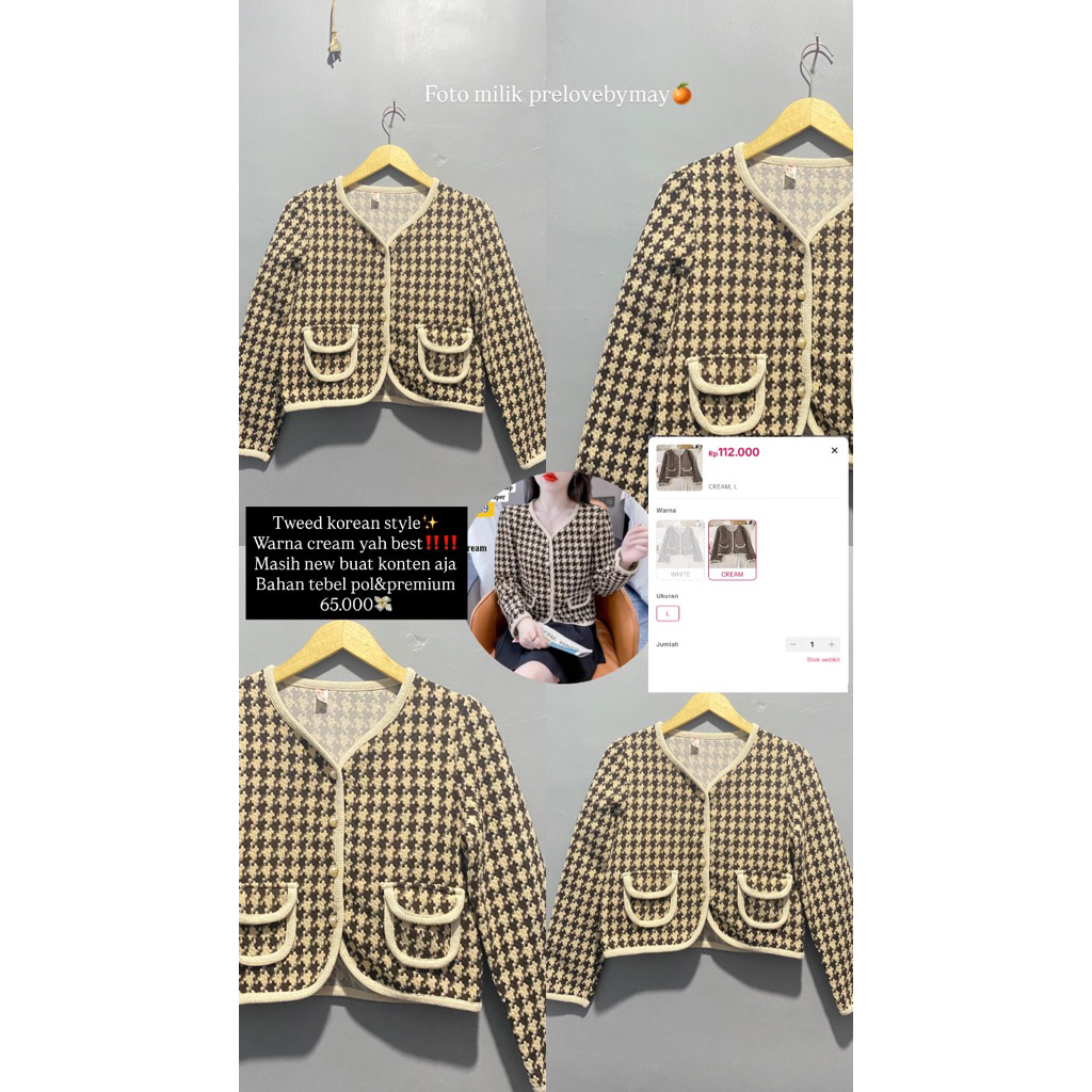 prelove atasan/sweater/kemeja/cardigan/croptop/orlo