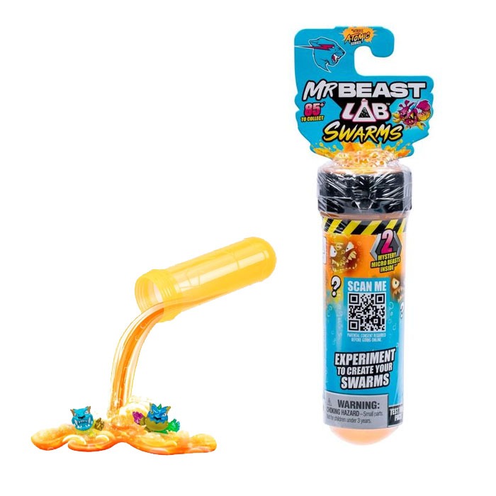 MrBeast Lab Swarms Atomic Series 2 Pack Mainan Experiment Anak Surprise Micro Beast (Fizzing Test Tu