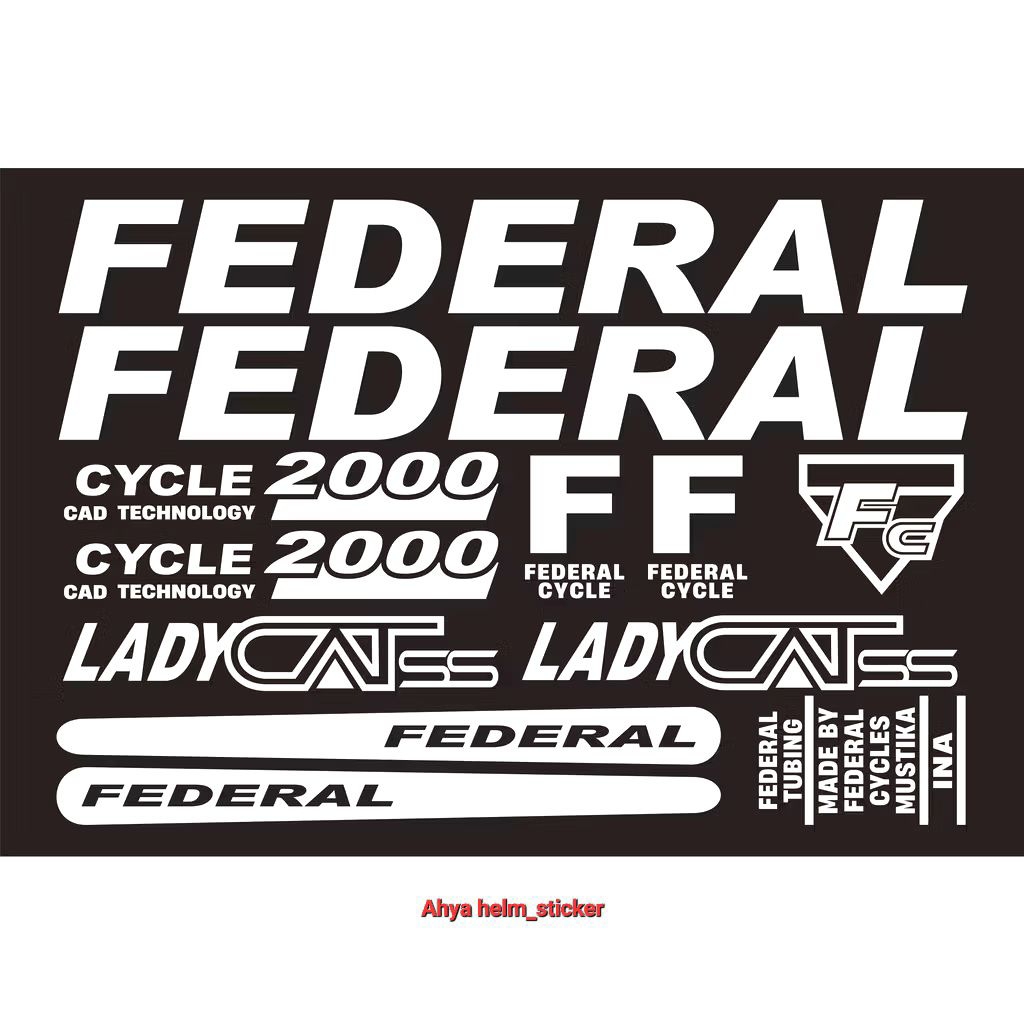 Cutting sticker sepeda FEDERAL FC 2000 LADY CAT
