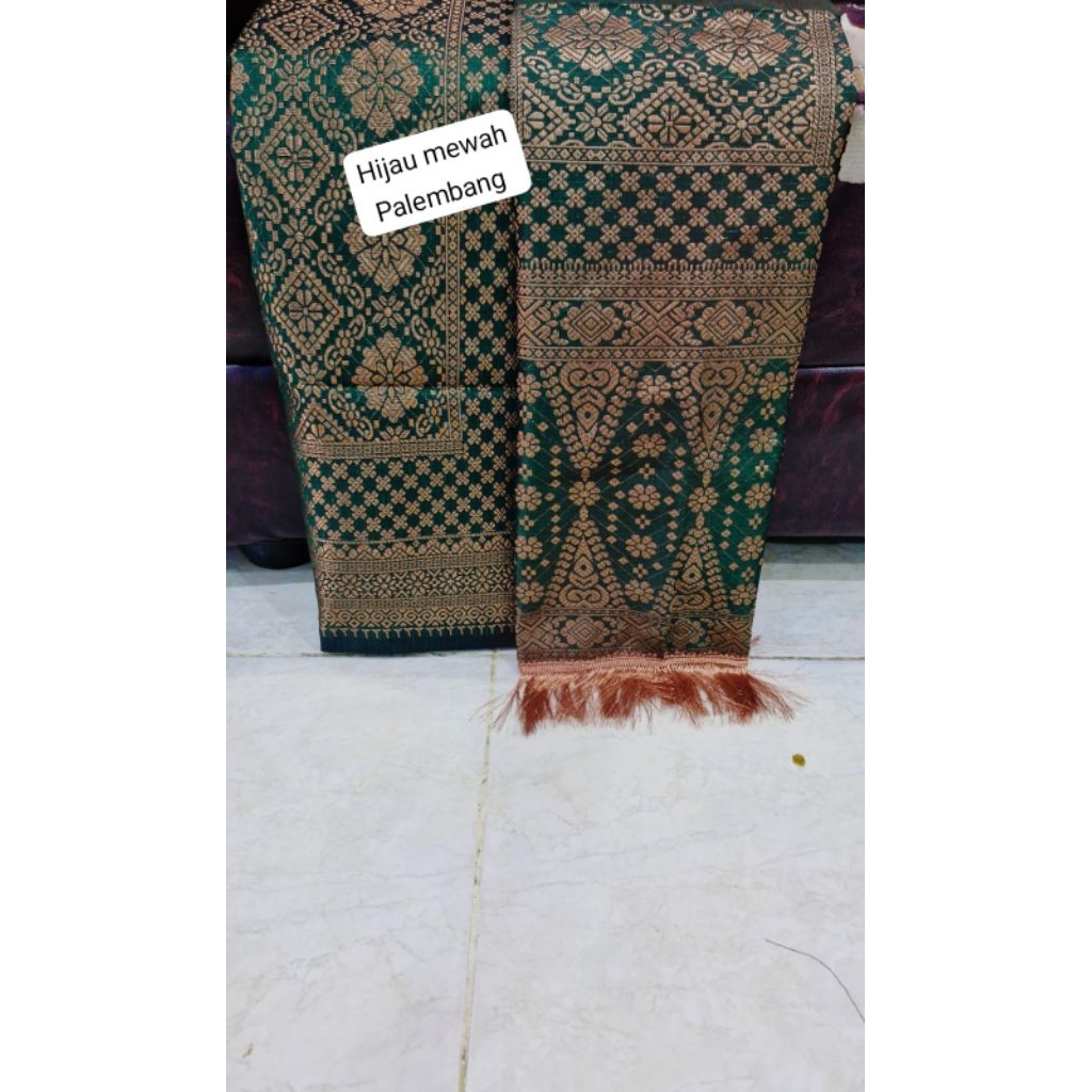 Kain Songket Mesin Palembang + Selendang